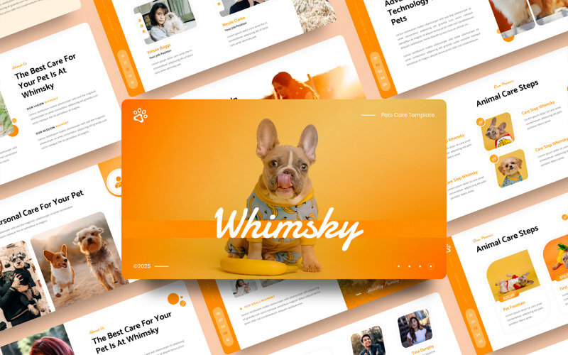 Modello PowerPoint - Whimsky - Cura degli animali domestici