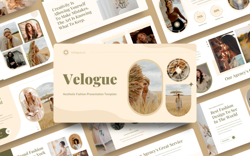 Velogue – PowerPoint-Vorlage für ästhetische Mode