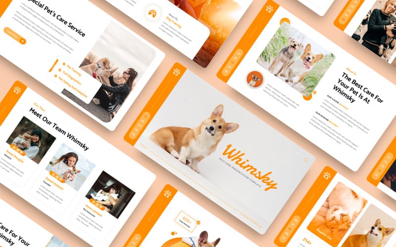 Whimsky - Pets Care Google Slide Template