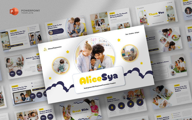 Alicesya -孩子们 & 幼儿园Powerpoint模板
