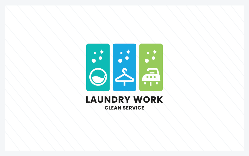 洗衣工作专业标志模板