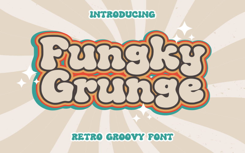 Fungky Grunge - Retro Groovy Lettertype