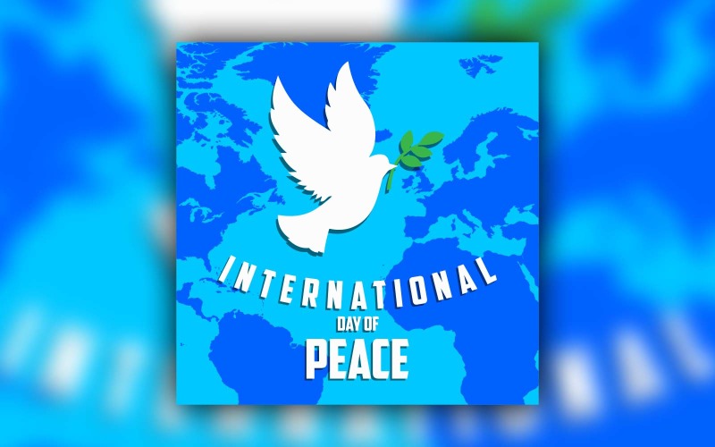 为国际和平日在社交媒体上发布设计帖子