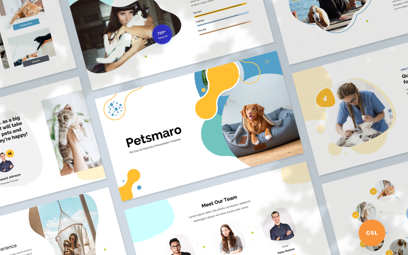 Petsmaro – Google Slides-Vorlage für Präsentationen zu Tierpflege und Veterinärmedizin