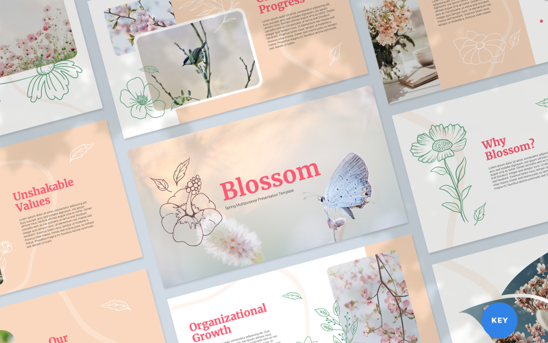 Blossom - Modèle de présentation polyvalente du printemps