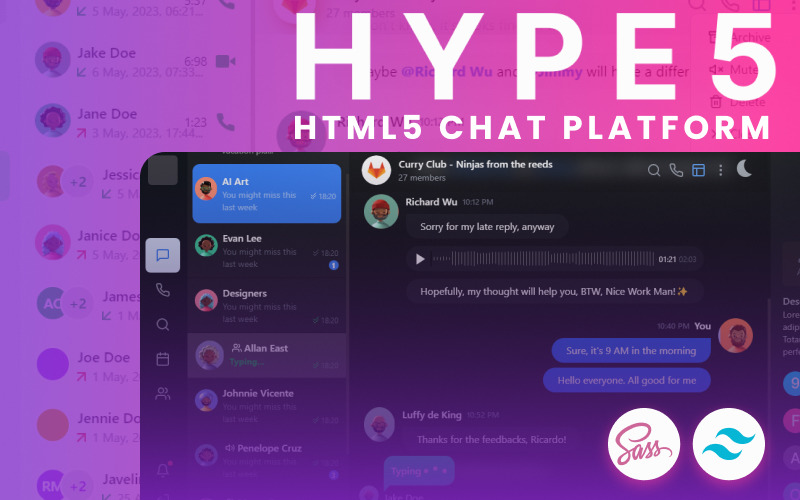 Hype5 — szablon aplikacji internetowej czatu HTML5