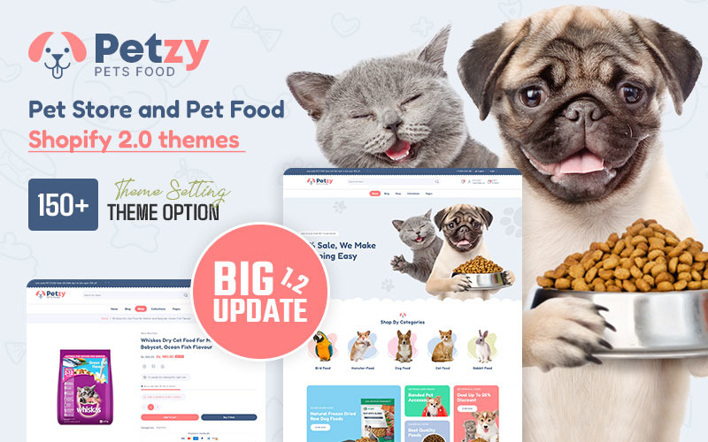 Petzy-Pet Store en Pet Food Shopify 2.0-thema's