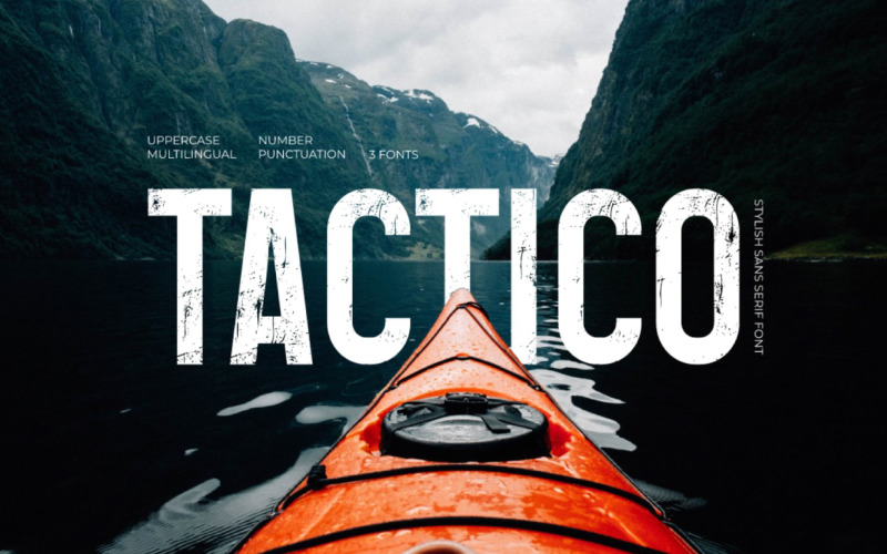 Tactico - Distressed Bold Schriftart