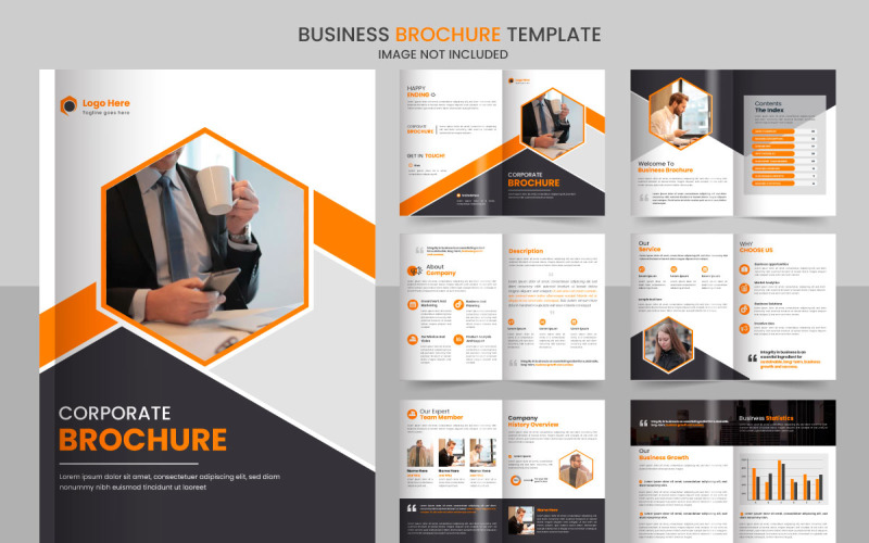 bedrijfsprofiel brochureontwerp, brochure creatief ontwerp. Multifunctioneel sjabloonidee