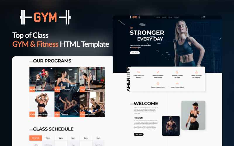 Libere su potencial con 'Gym': una plantilla HTML de fitness y gimnasio de última generación