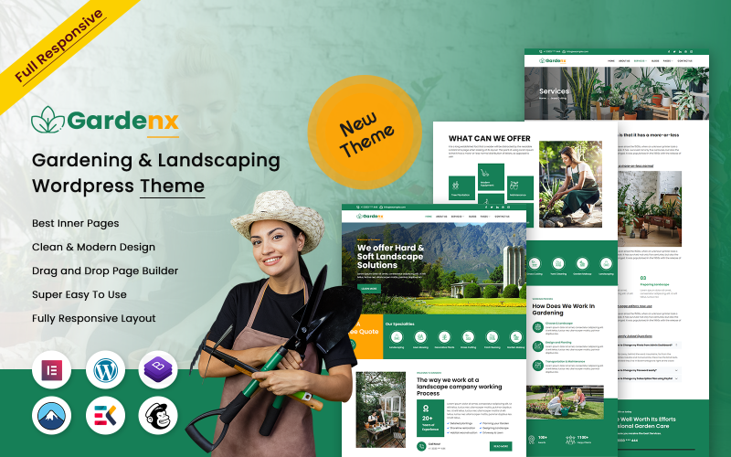 Gardenx – багатоцільова тема WordPress для садівництва та озеленення