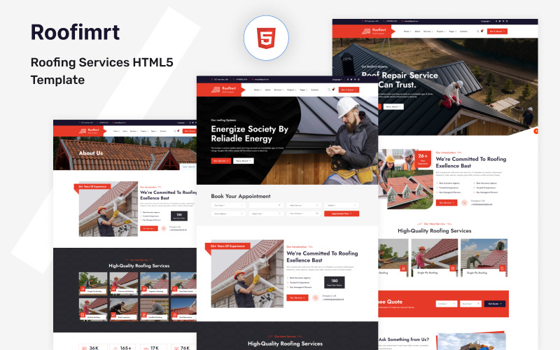 Rooflmrt-Roofing Services HTML5 Template