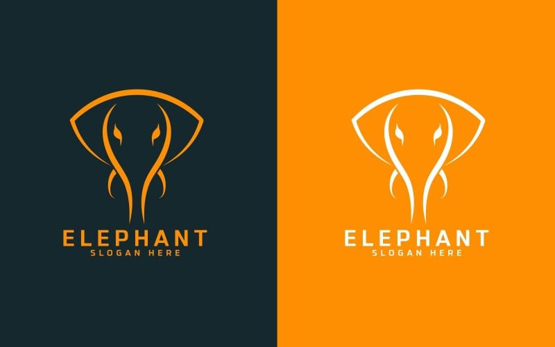 Kreatywny projekt logo słonia - tożsamość marki