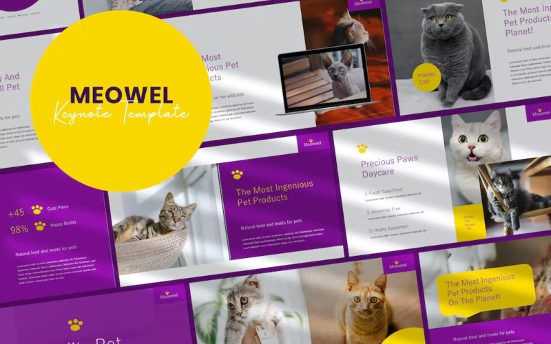 Meowel - Presentación de plantilla de Keynote