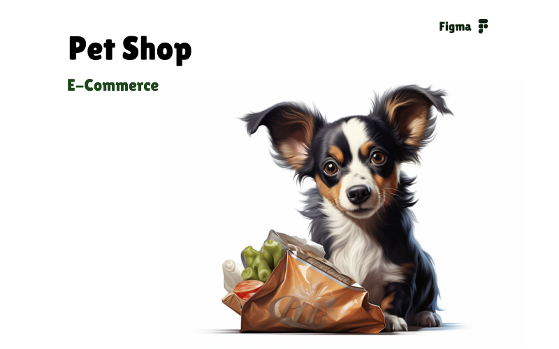 Pet Paw — Pet Shop Minimalistisk gränssnittsmall för e-handel