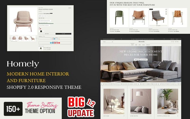 Homely - Tema reattivo Shopify 2.0 multiuso per mobili moderni per la casa e decorazioni d'interni