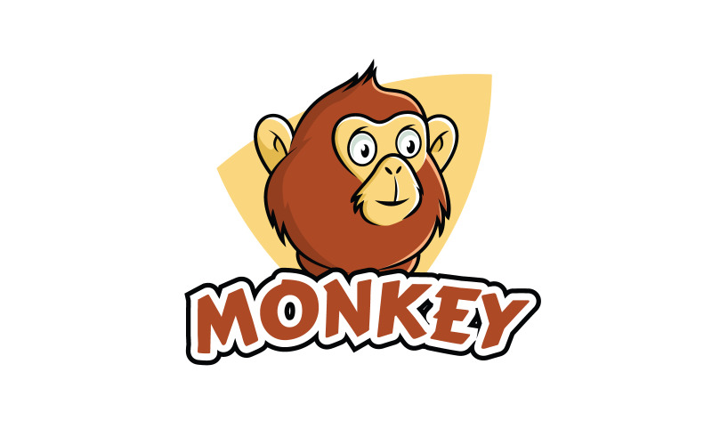 Zabawna małpa niestandardowy szablon projektu logo