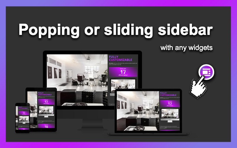 Popping of Sliding Sidebar met elke Widget