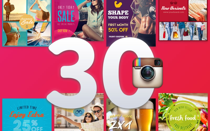 30 plantillas de banners de Instagram
