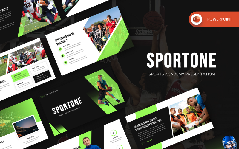 Sportone – Sportakadémia PowerPoint sablon