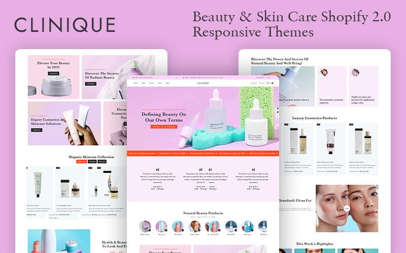 Clinique - Beauty, Cosmetics & Skincare Store Multipurpose Shopify 2.0 Responsive Theme