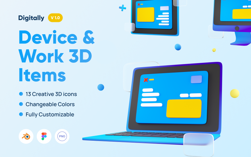Digitalt - Device & Work 3D Items