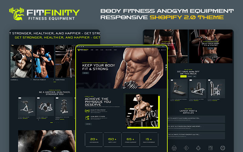 Fitfinity – Body Fitness felszerelések és sport divatáru Shopify 2.0 reszponzív téma