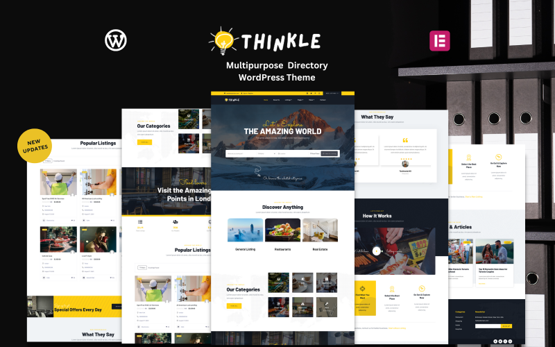 Thinkle -多用途咖啡、商务和旅游目录主题