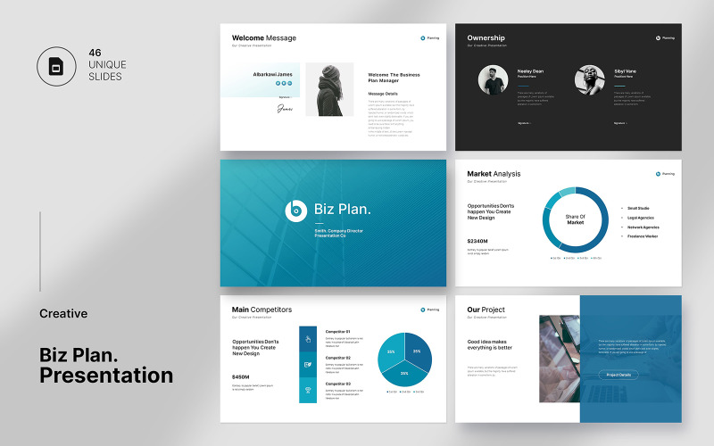 Businessplan Googleslide-presentatie