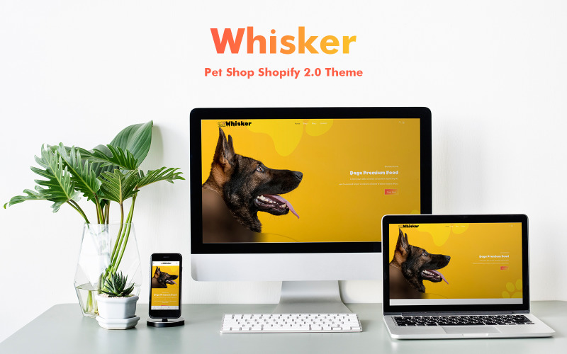 Whisker是宠物店Shopify 2的主题。.0