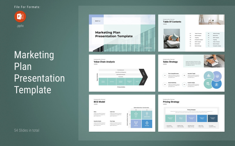 PowerPoint-Präsentation einer Marketingplan-Agentur