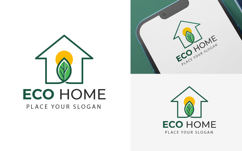 ECO HOME Premium logo ontwerpsjabloon