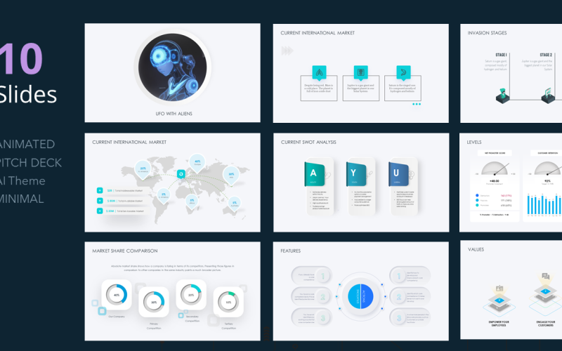 Ai_Futuristische elementen_powerpoint deck pitch-sjabloon ppt