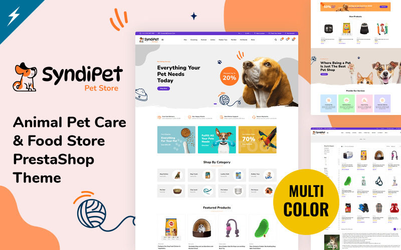 Syndipet - PrestaShop-thema voor dierenverzorging en dierenvoedingwinkel