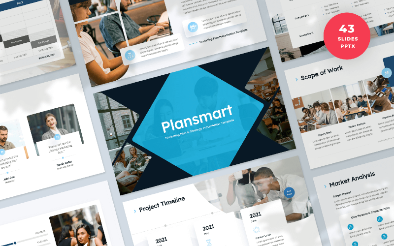 Plansmart Mod Le Powerpoint De Pr Sentation Du Plan Marketing