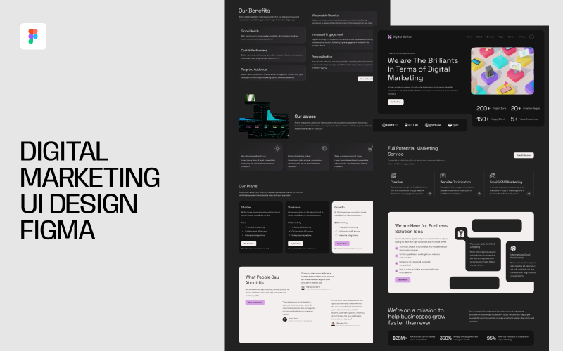 UI-Design für digitales Marketing Figma