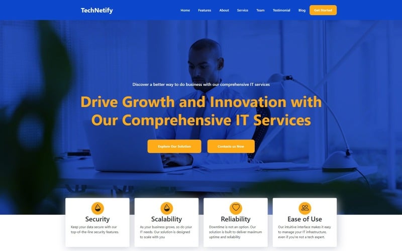 TechNetify | Responzivní šablona vstupní stránky s Bootstrap