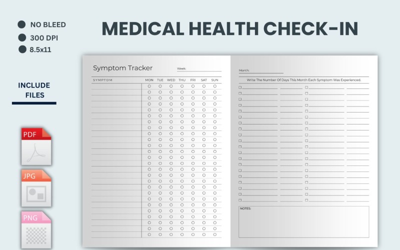 Daily Symptom tracker kdp interiér