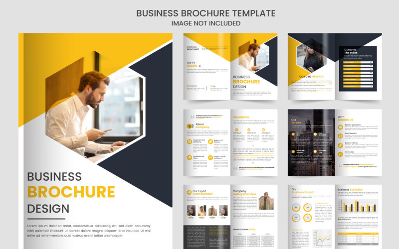 conception de brochure de profil d'entreprise Conception créative de brochure Modèle polyvalent avec couverture