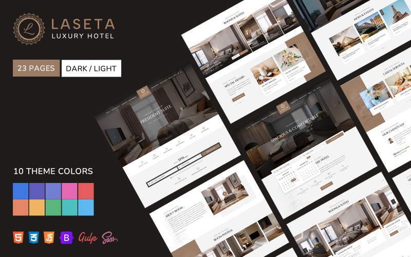 Laseta - 高级酒店 Bootstrap 模板