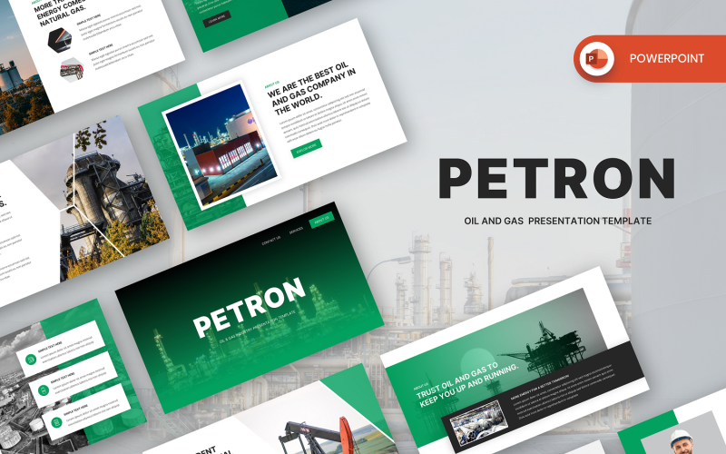 Petron - Modello PowerPoint per l'industria petrolifera e del gas