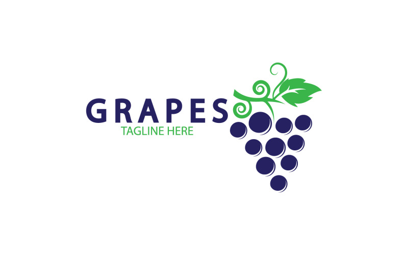 Grape fruits fresh icon logo v20