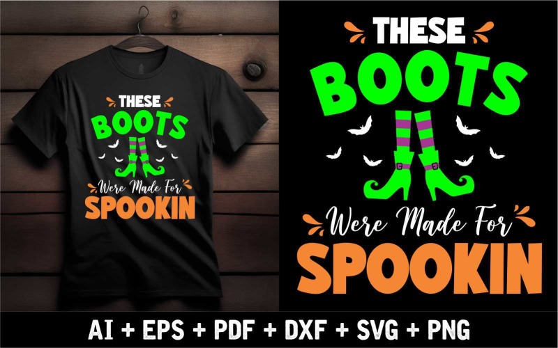 Estas botas foram feitas para o design de camisa assustador especial para eventos de Halloween