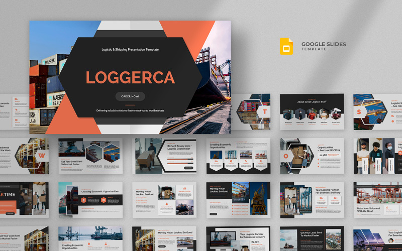 Loggerca - Google Logistics and Delivery幻灯片模板