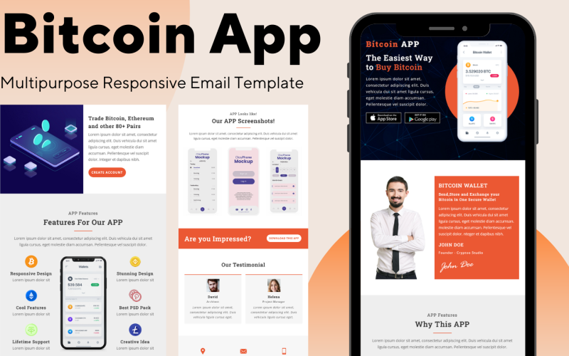 比特币应用程序-多用途响应电子邮件模板