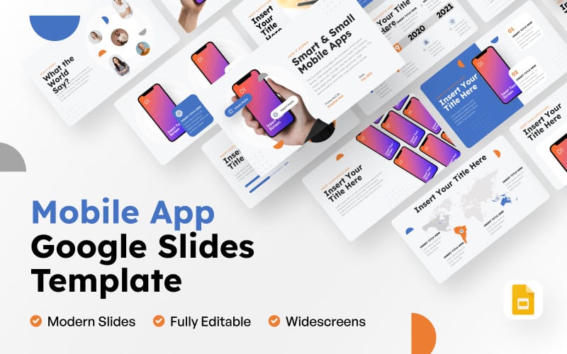 Moby – Google Slides-Vorlage für mobile Apps