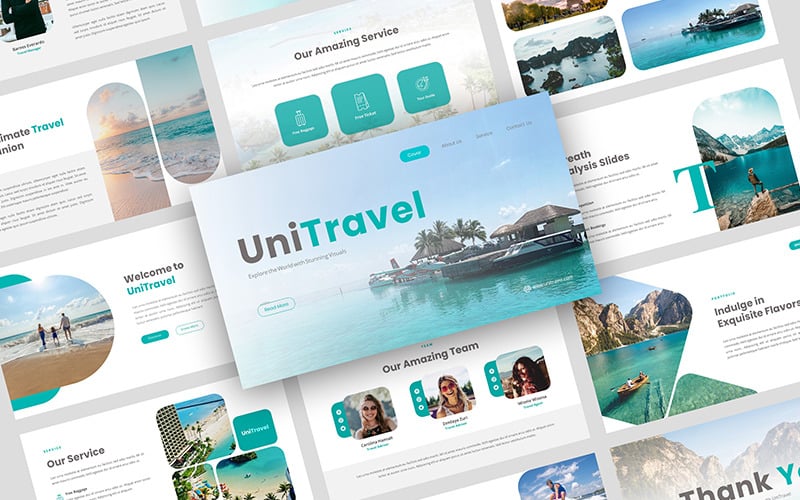 UniTravel-Travel Agency PowerPoint šablona