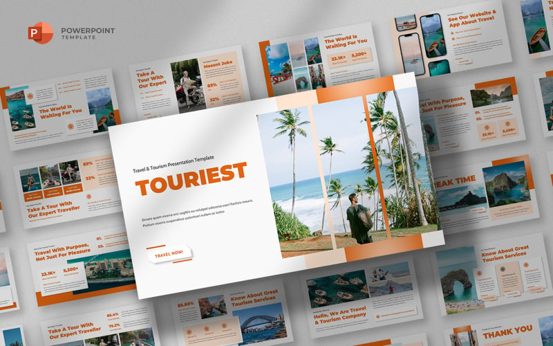 游客-旅游和旅游Powerpoint模型