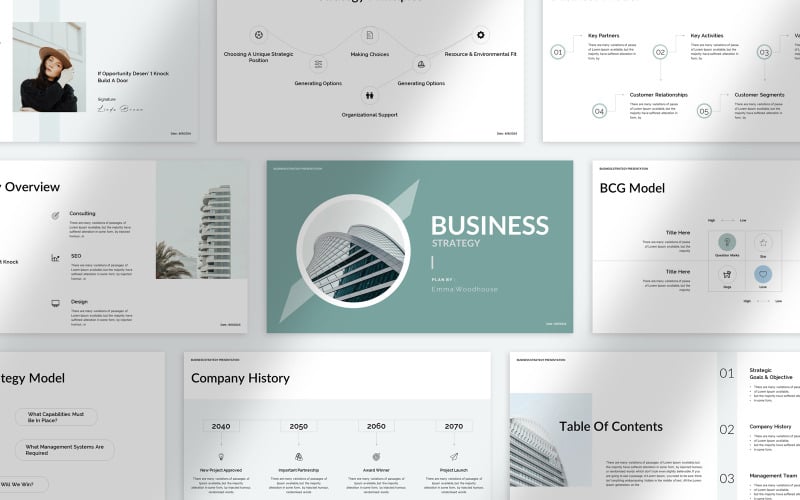 Creative & Minimal Business Strategy Presentation Template