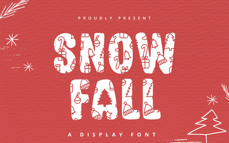 降雪-独特的显示字体